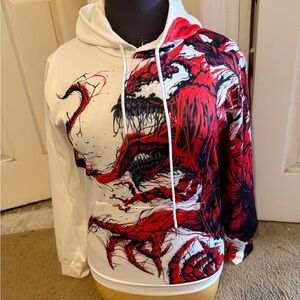 Graphic Red and White Men's Hoodie